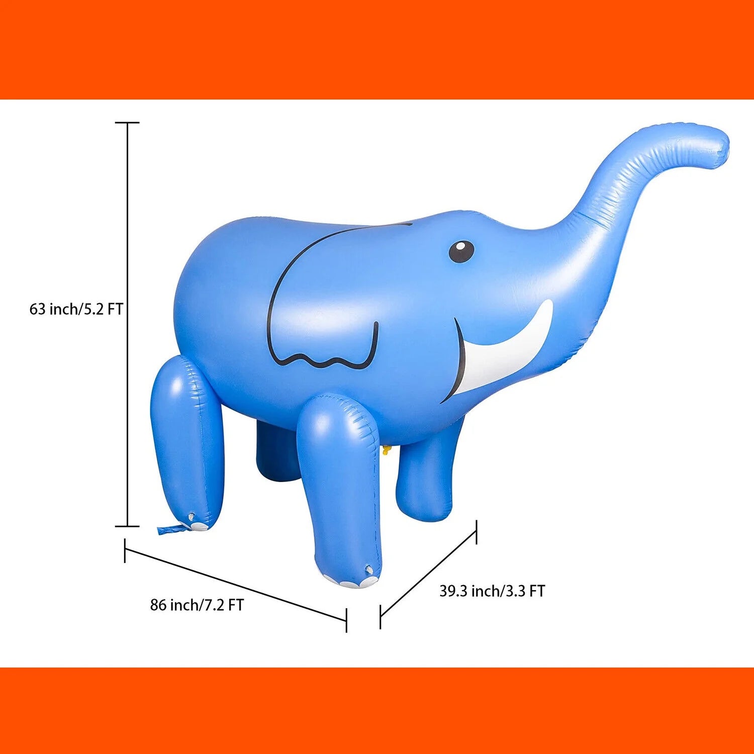 Blue Inflatable Elephant Water Sprinkler Toy V836540