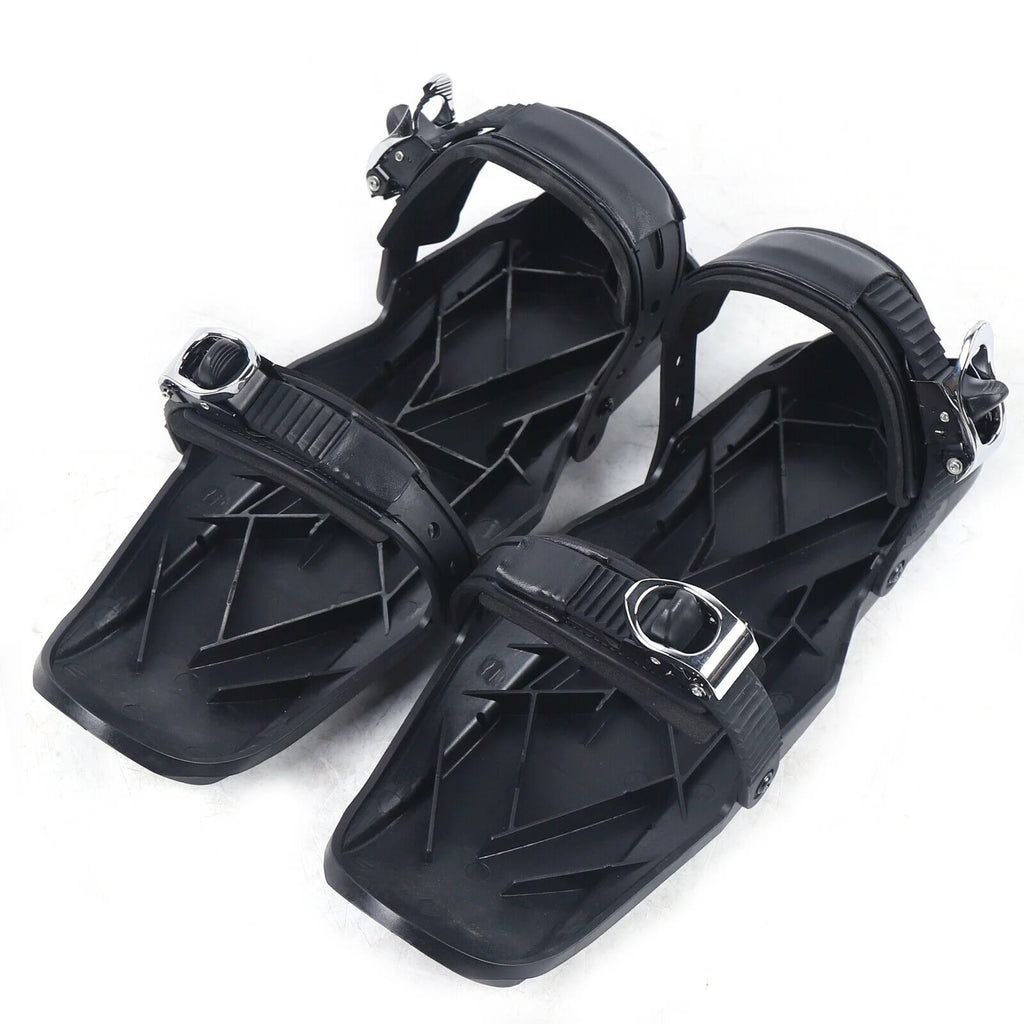 Mini Ski Skates Snow Short Skiboard Snowblades Adjustable Bindings Skiing Shoes N95851