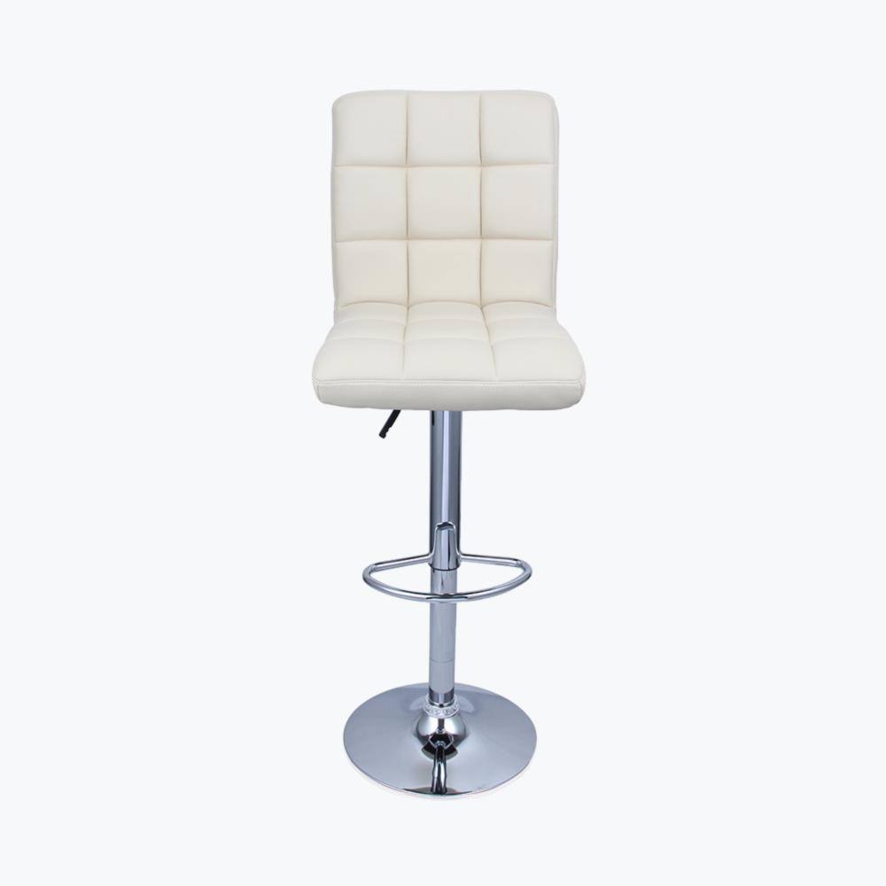 Black Leather Swivel Bar Stool, Set of 2 K3389