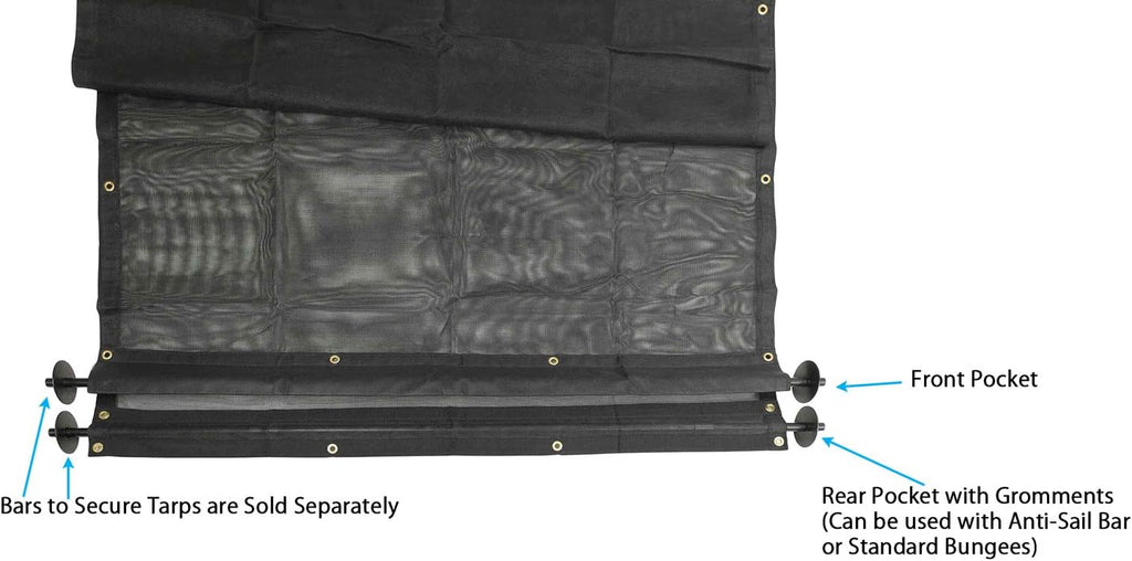 6'6" x 15' Vinyl Coated Mesh Tarp with Double Pocket Z53047
