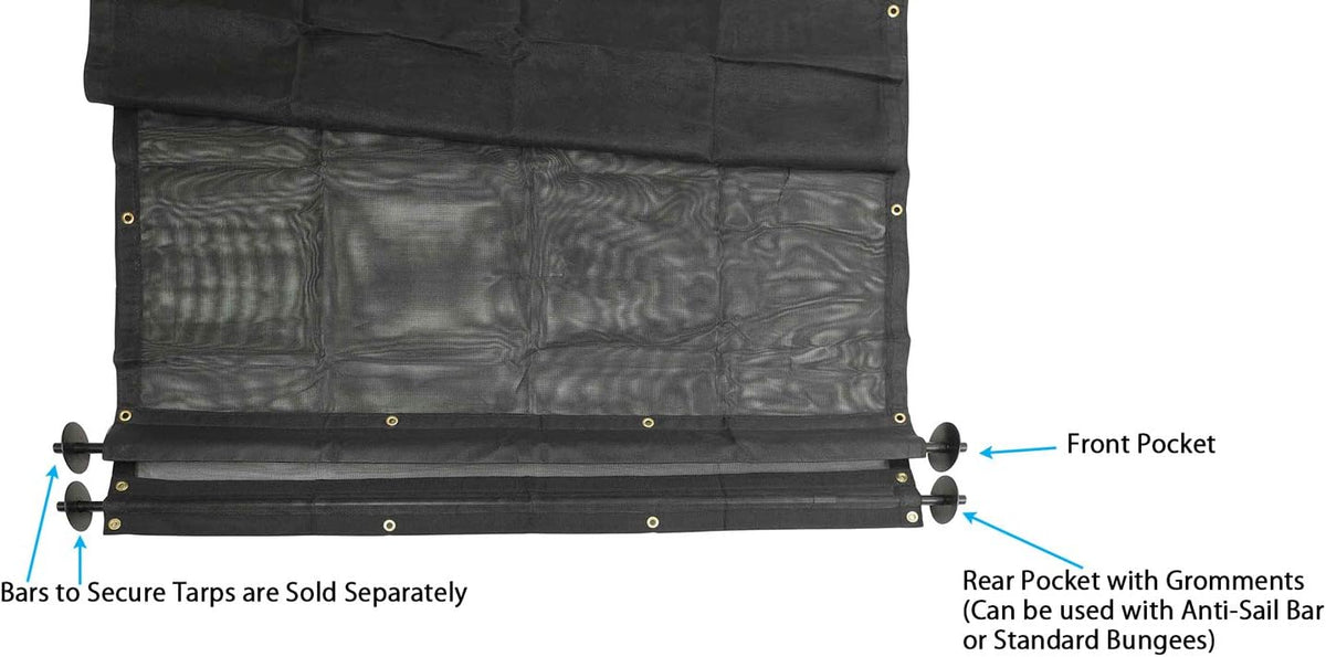 6'6" x 15' Vinyl Coated Mesh Tarp with Double Pocket Z53047