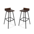 Dark Brown Bar Stool Set of 2 Q232
