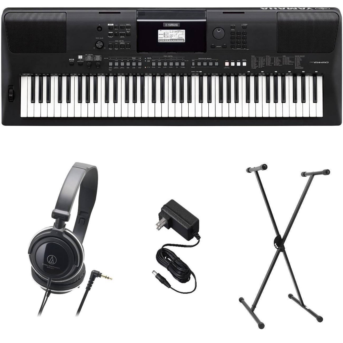 Premium Keyboard Pack with Power Supply, Stand, and Headphones N138911