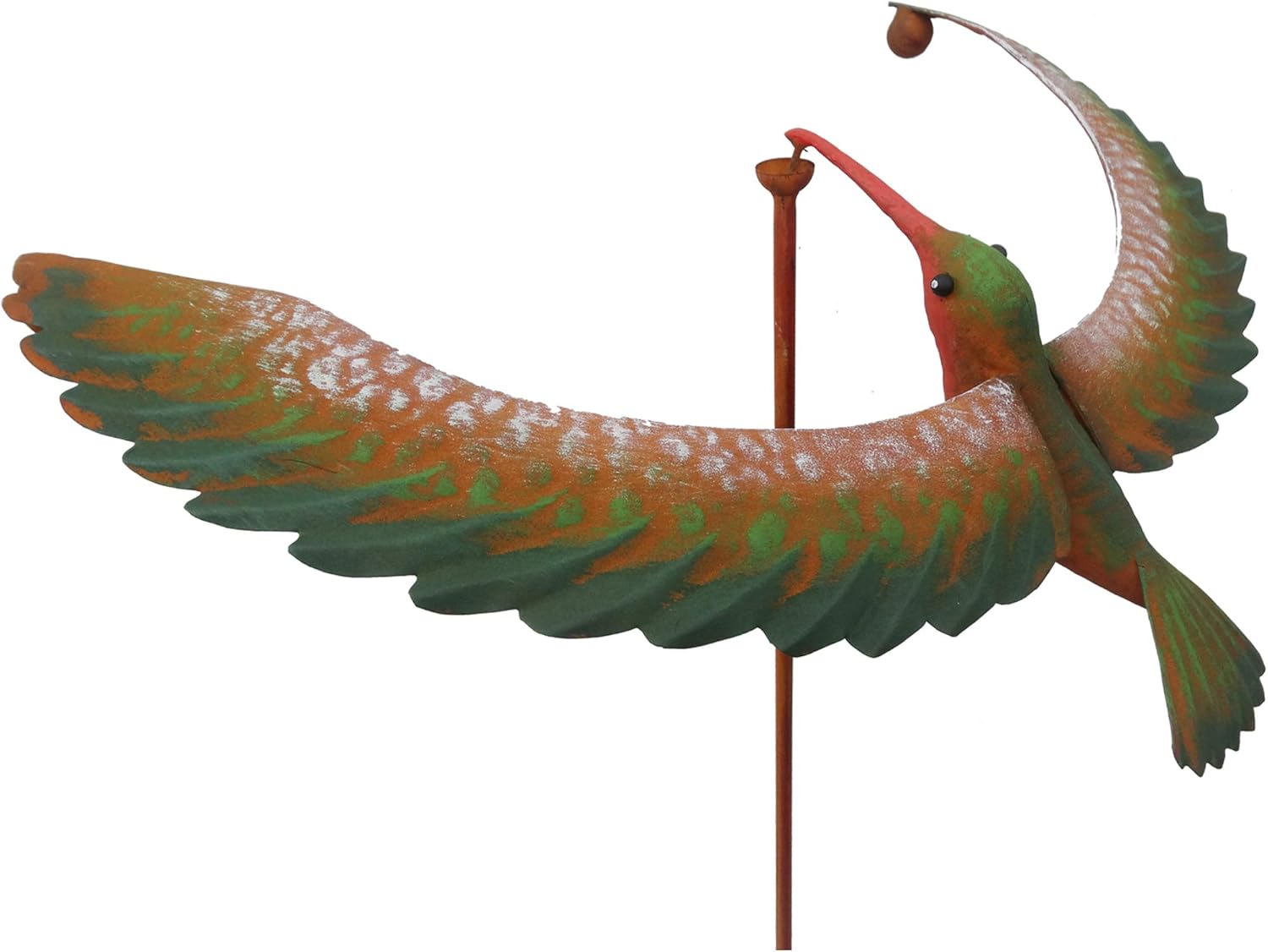 Rustic Metal Balancing Stake, Green V917288