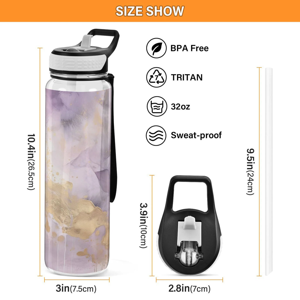 32oz Tritan Leakproof Water Bottle with Straw R832