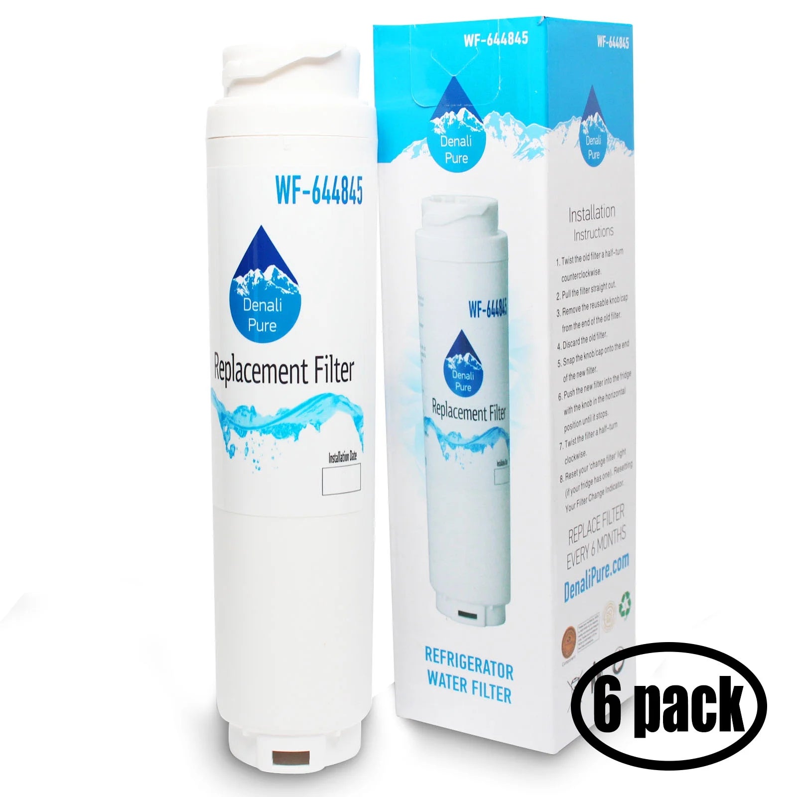 6-Pack Replacement Refrigerator Water Filter Cartridge X798878