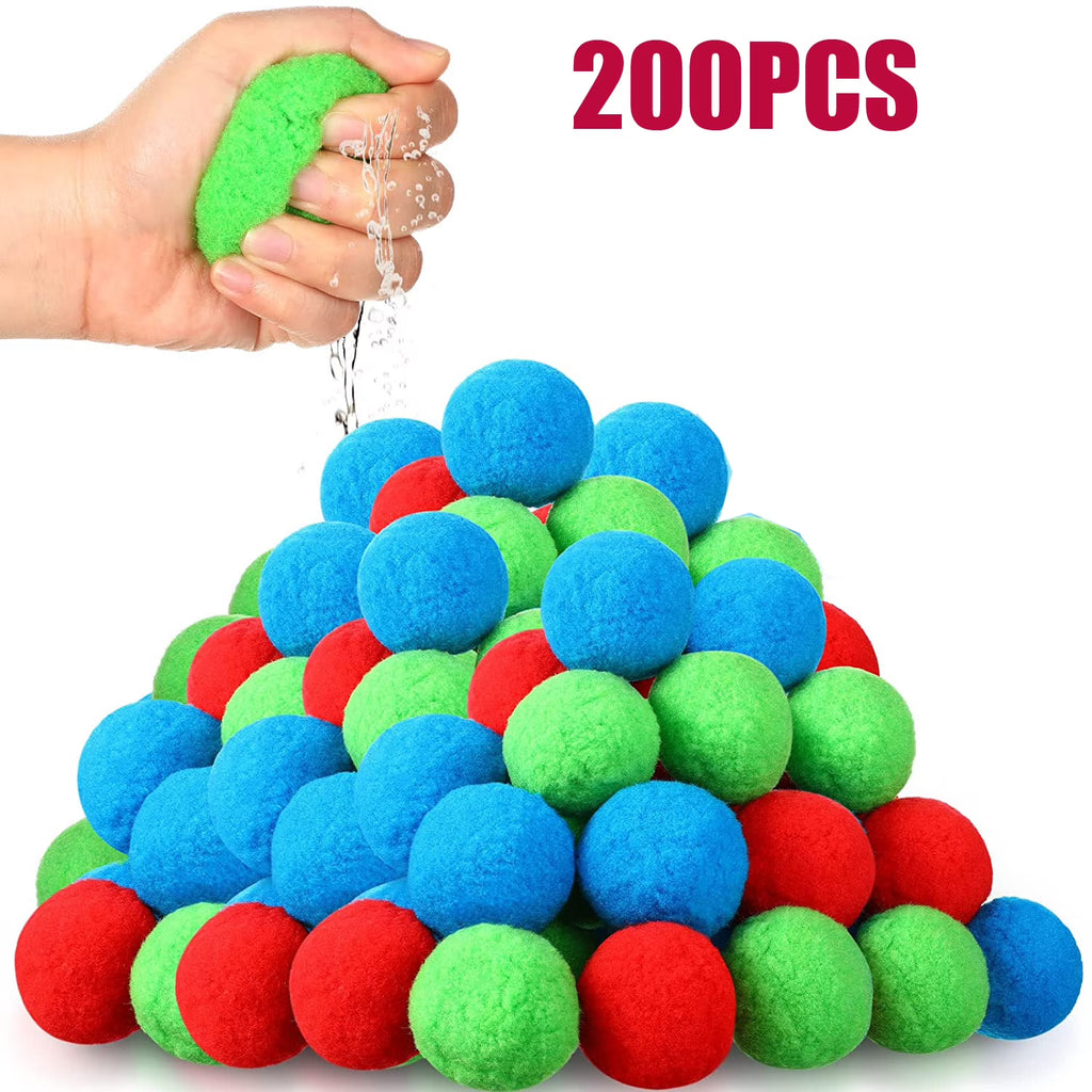 200 Reusable Fabric Water Balloons for Outdoor Games Q3466