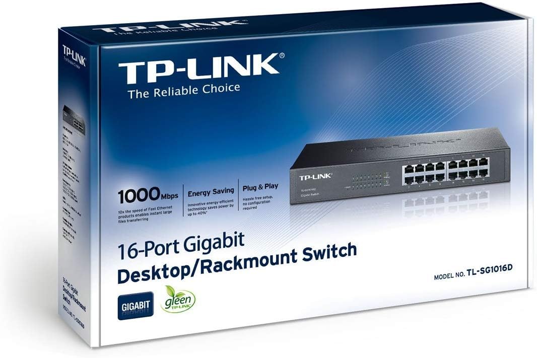 16-Port Gigabit Ethernet Unmanaged Switch V45616