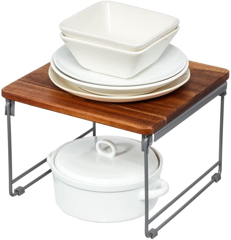 Acacia Wood and Wire Serving Tray, 14.5 x 7.5 x 3.2 R454