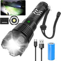 Rechargeable LED Tactical Flashlight, 120000 Lumen, Type-C Fast Charge, IPX6 Waterproof C719