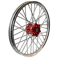 Rear Wheel Set 2.15x18 Red Hub Silver Rim E205