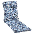 Blue Garden Floral Outdoor Chaise Lounge Cushion 72 x 21 J9387