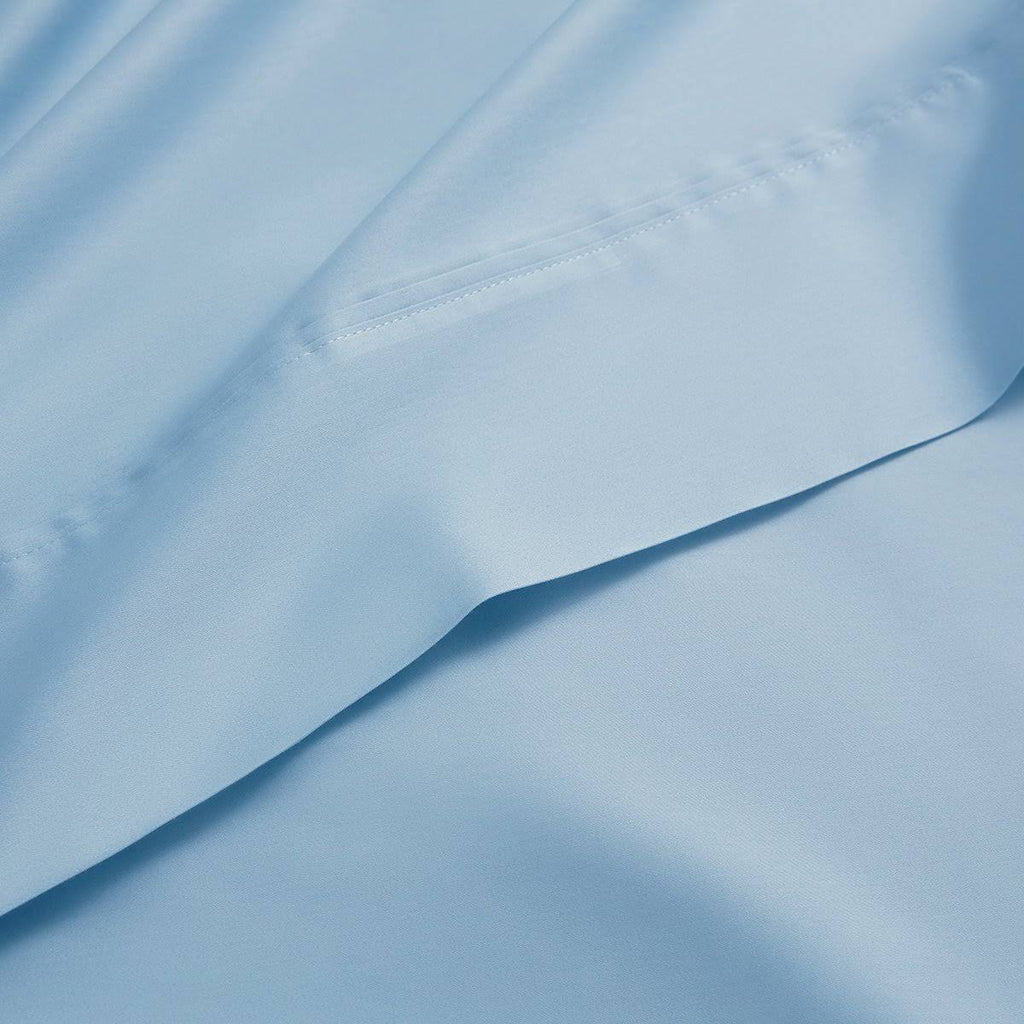 Twin Slate Blue Organic Sateen Sheet Set N8173