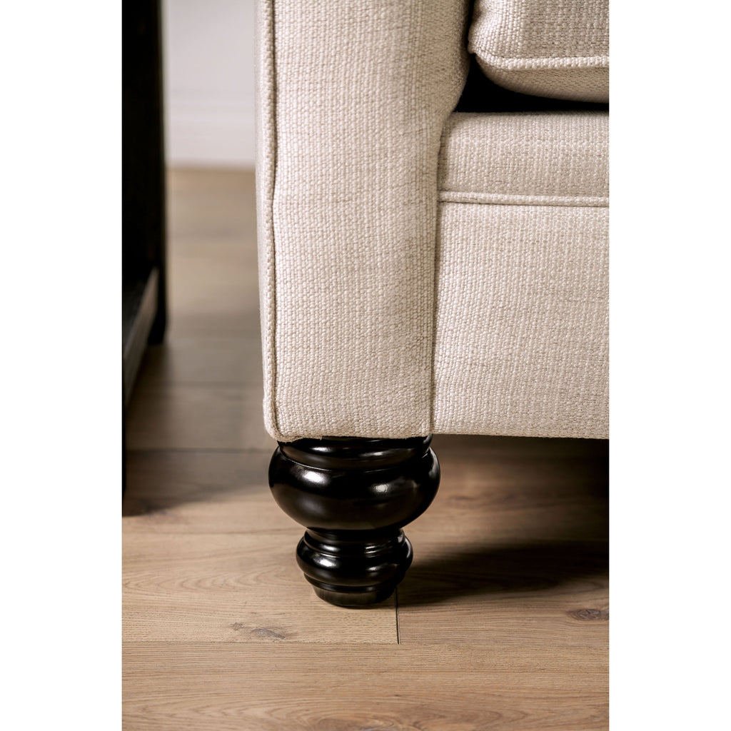 Ivory Fabric 2-Piece Living Room Set T742