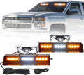 2x10" 24 LED Red White Strobe Lights Bar Pack of 2 D4821