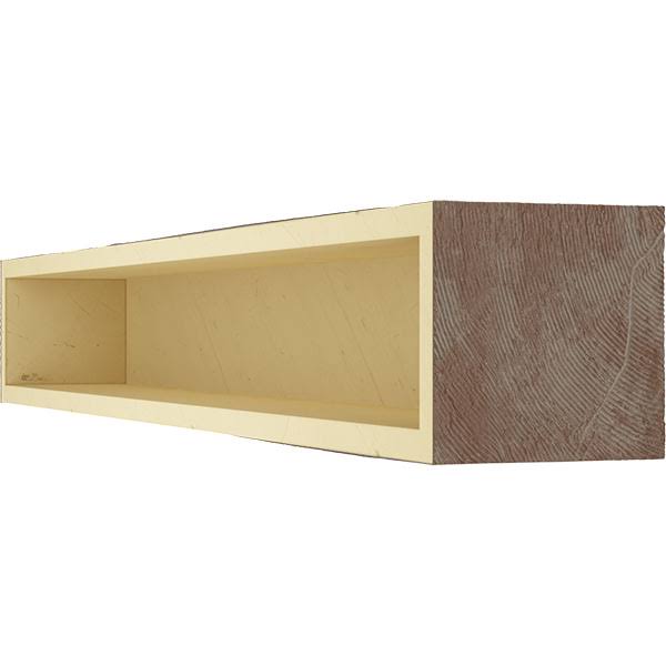 Rough Sawn Faux Wood Fireplace Mantel, Aged Pecan B6670