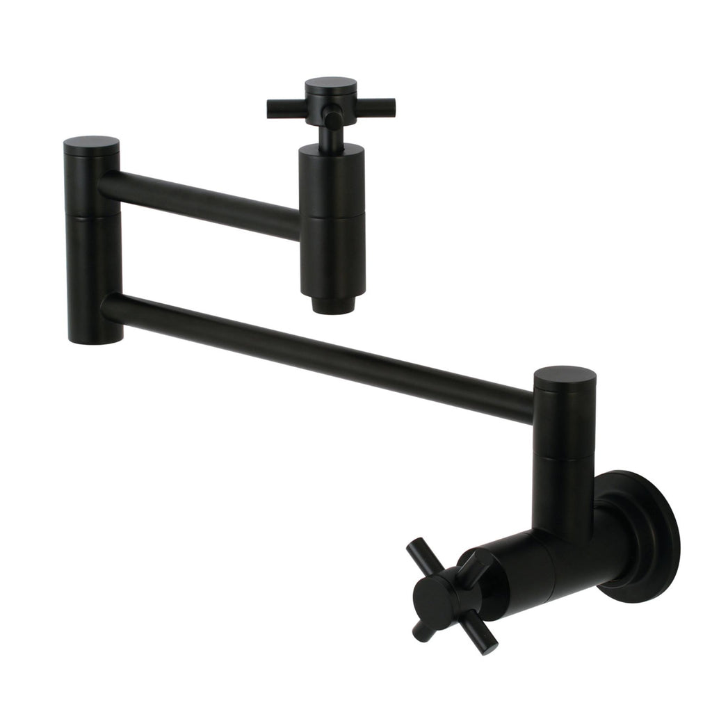 Matte Black Wall Mount Pot Filler Kitchen Faucet V12565