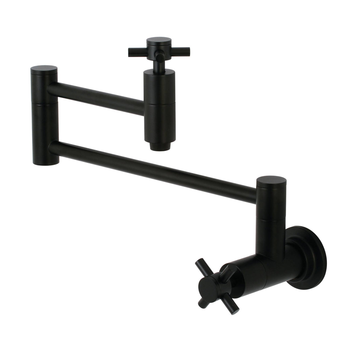 Matte Black Wall Mount Pot Filler Kitchen Faucet V12565
