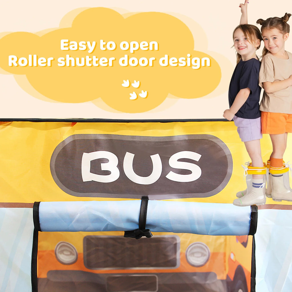 Yellow Pop up Play Tent with 2 Openings, Polyester, 44.46 x 28 x 29.25 inch I237665