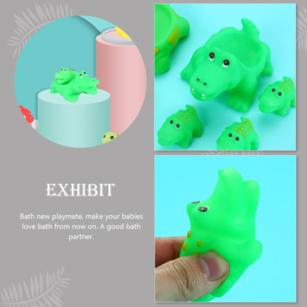Cartoon Crocodile Kids Toys Infant Water Play Bathtub Yellow Duck Take Squirt Child Baby E137267