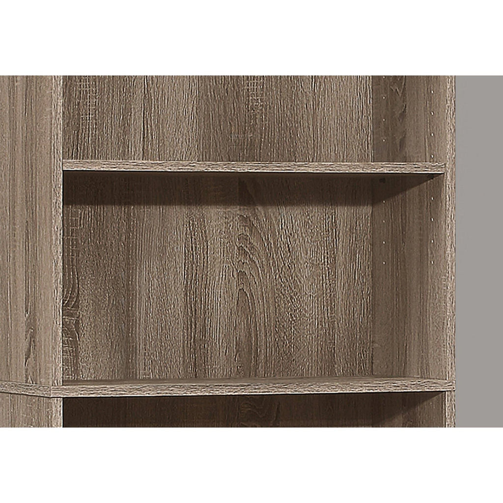 Taupe Brown 5 Shelves Rectangular Bookcase X7178