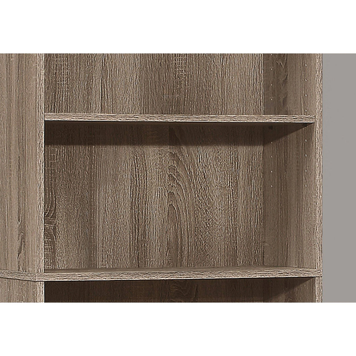 Taupe Brown 5 Shelves Rectangular Bookcase X7178