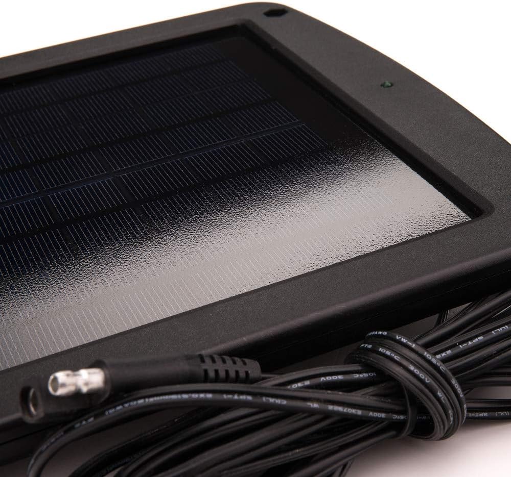 5 Watt Solar Battery Charger 12V Weatherproof with Windshield Mount and Cigarette Adapter, Pack of 2 K48738