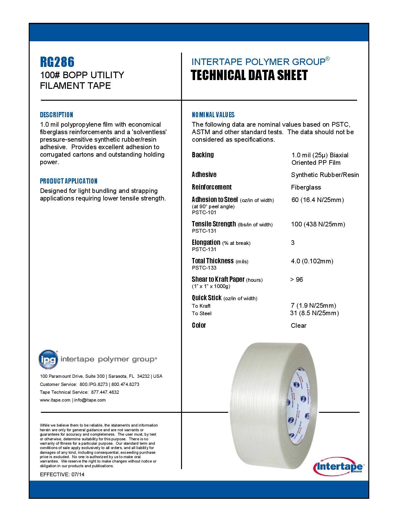 48mm x 60yd Strapping Tape - 24 Rolls H1902