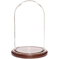Glass Display Dome Cloche with Walnut MDF Base T344912