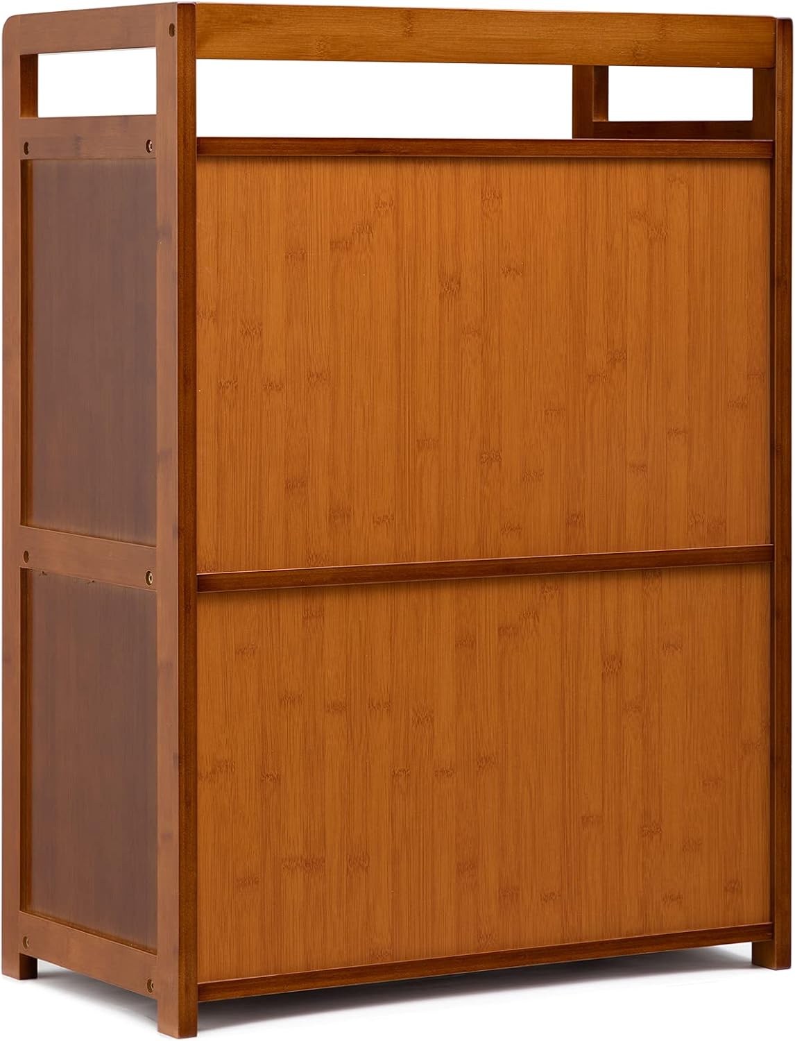 Bamboo 2 Door Storage Cabinet, Antique Brown V518705