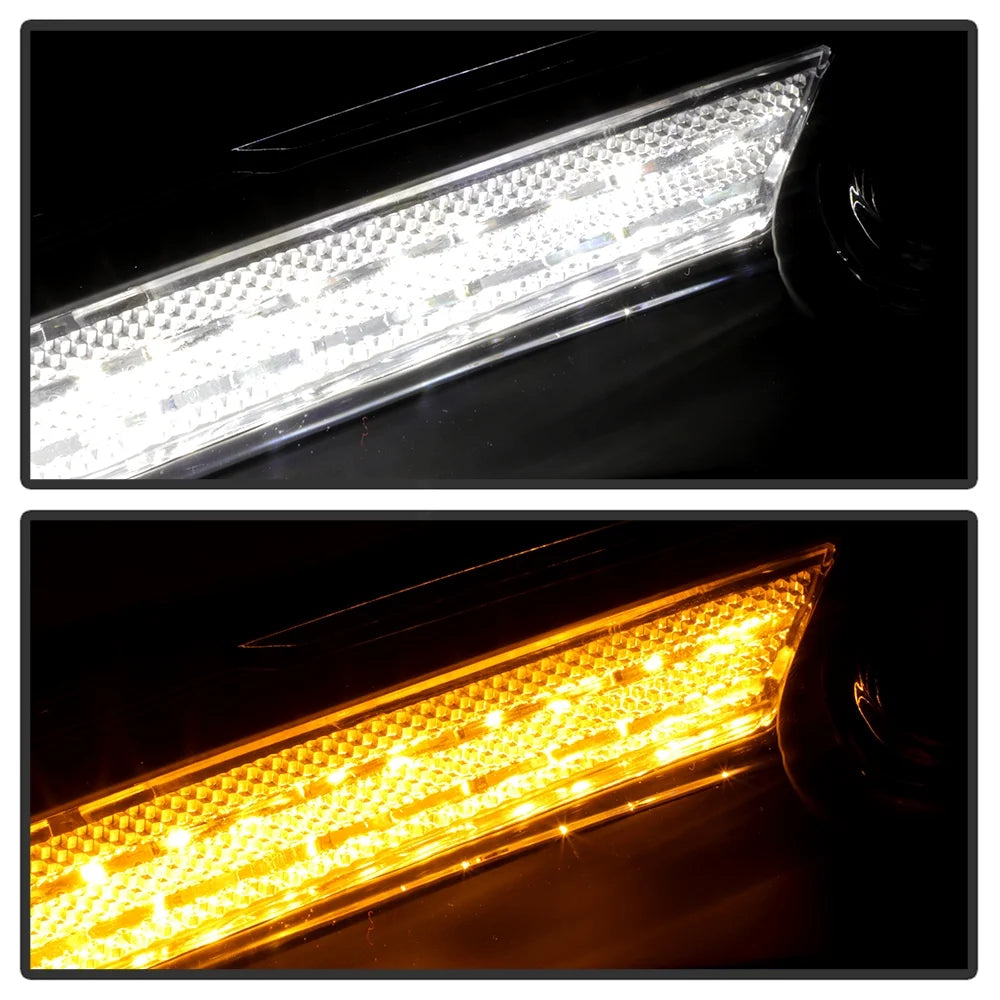 Black LED SwitchBack Tube Projector Headlights J842