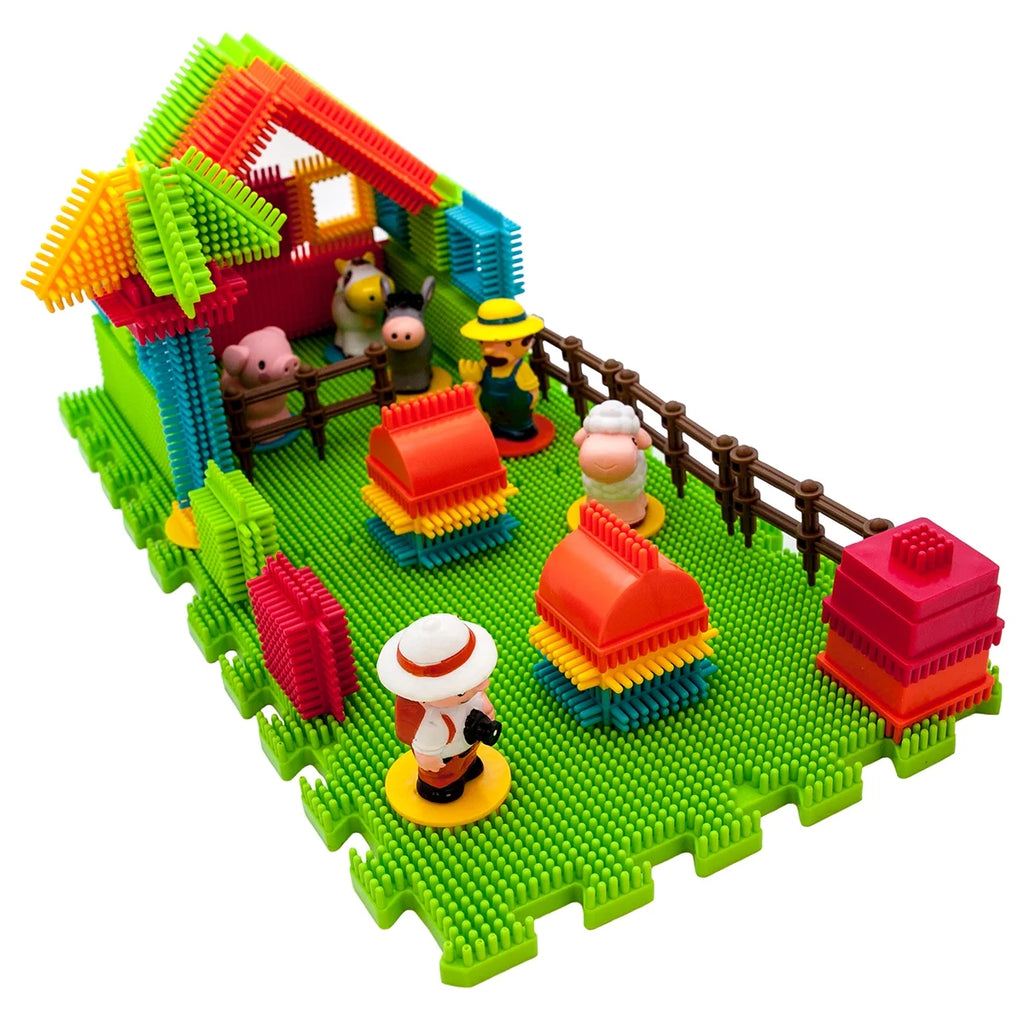 100pcs Multicolor Building Blocks Tiles Set with Animal Figures Q71539