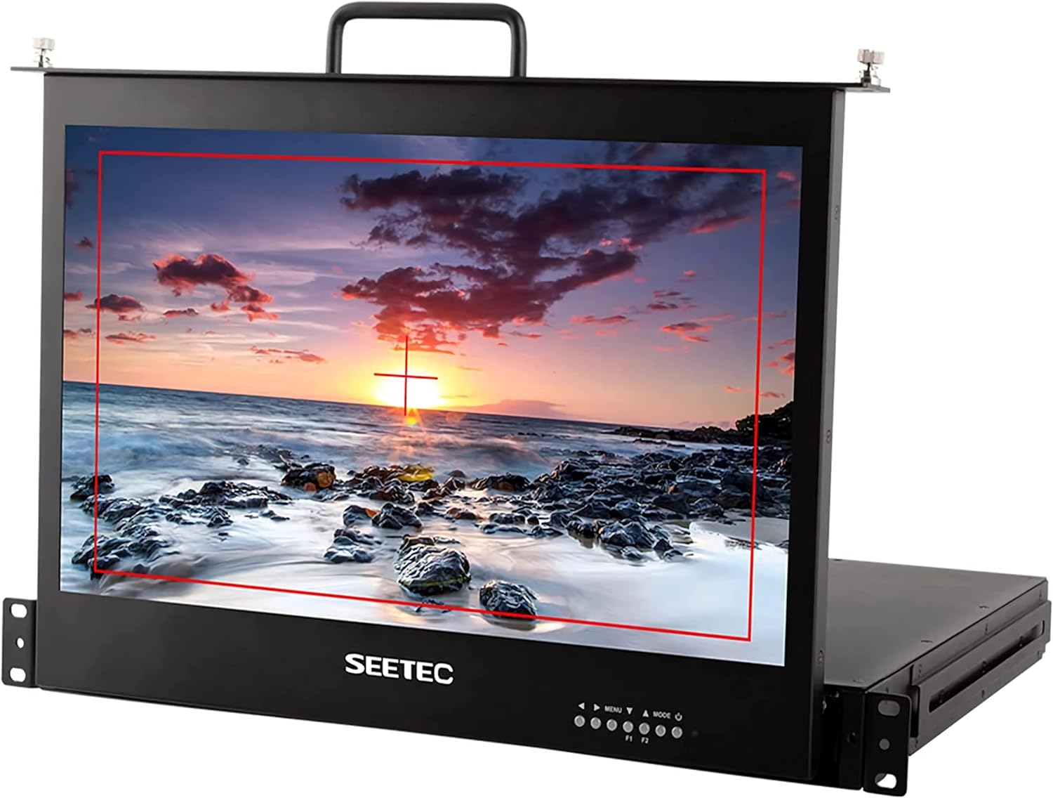 17.3 Inch 1RU Pull Out Rack Mount Monitor Full HD 1920x1080 Broadcast LCD Monitor E227