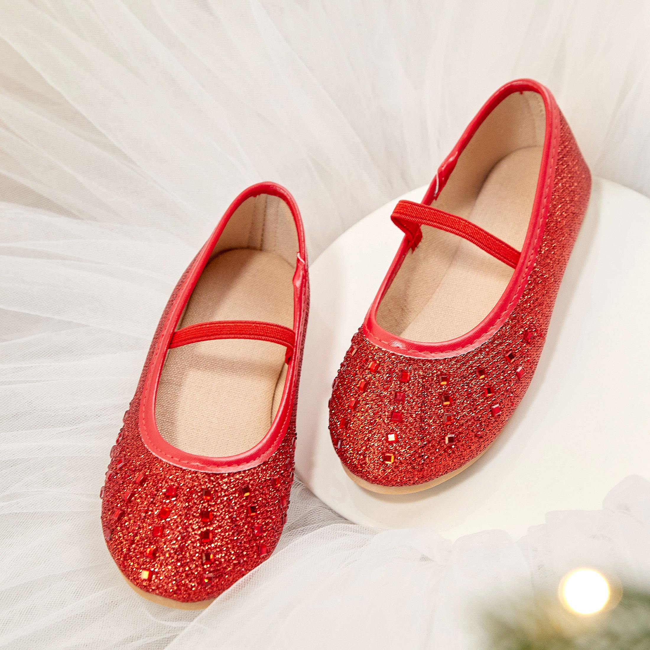 Girls Mary Jane Ballerina Flats Size 9 Slip-on Shoes T9306
