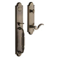 Satin Brass/Black LH Single Cylinder Handleset with Lever I286879