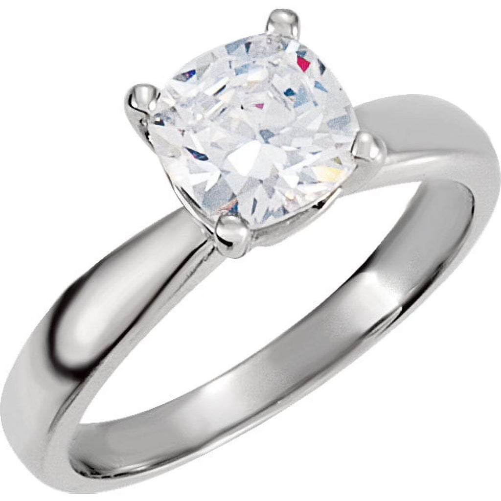 14K White Gold Diamond Solitaire Engagement Ring J136501