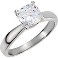 14K White Gold Diamond Solitaire Engagement Ring J136501
