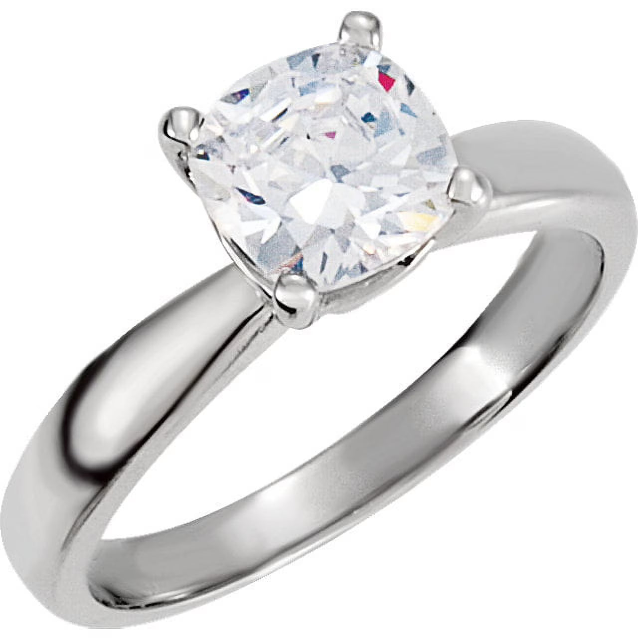 14K White Gold Diamond Solitaire Engagement Ring J136501