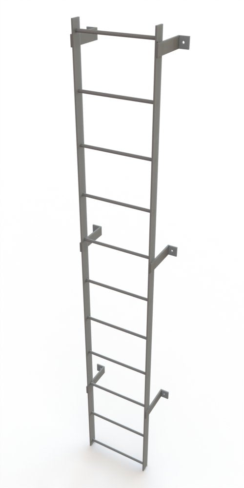 Safety Yellow 8-Rung Fixed Steel Ladder V8223