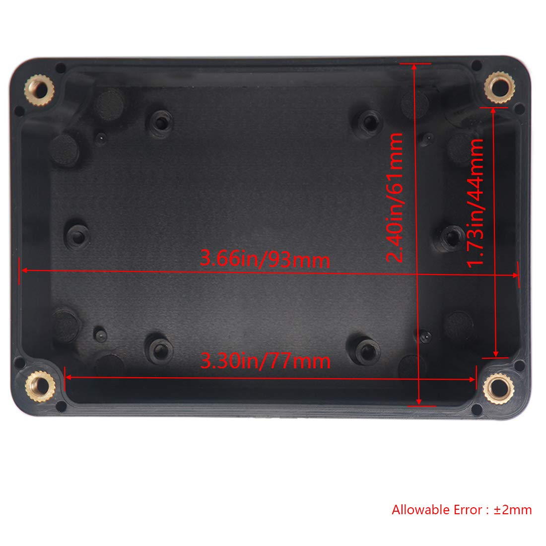 2 Pack Waterproof Plastic Junction Box ABS IP65 Electronic Project Case Power Enclosure 3.94 x 2.68 x 1.97 inch P52293