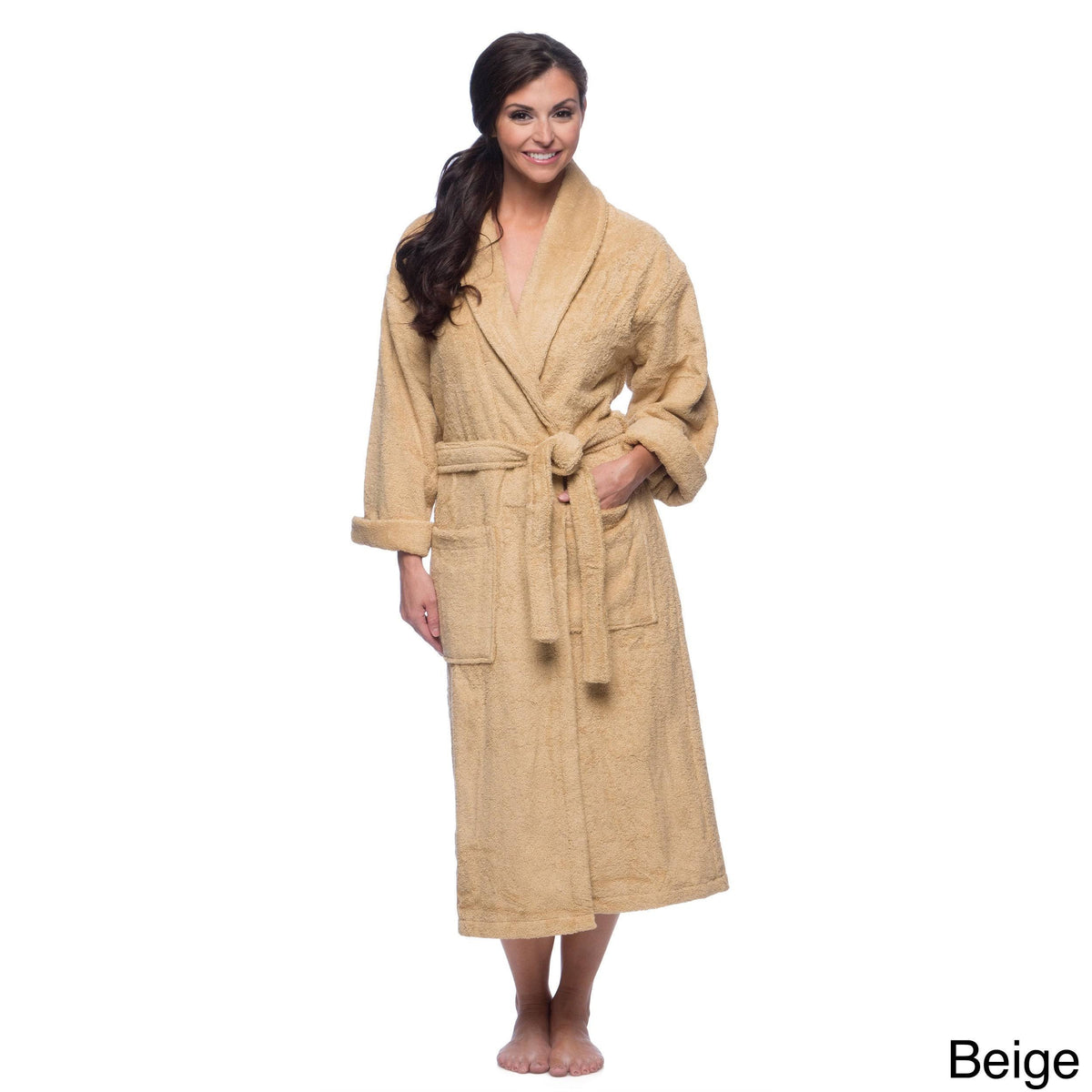 Beige Turkish Cotton Terry Bathrobe K226505