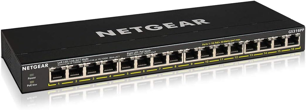16-Port PoE Gigabit Ethernet Plus Switch with 15 x PoE+ @ 231W, 1 x 1G SFP Port V353
