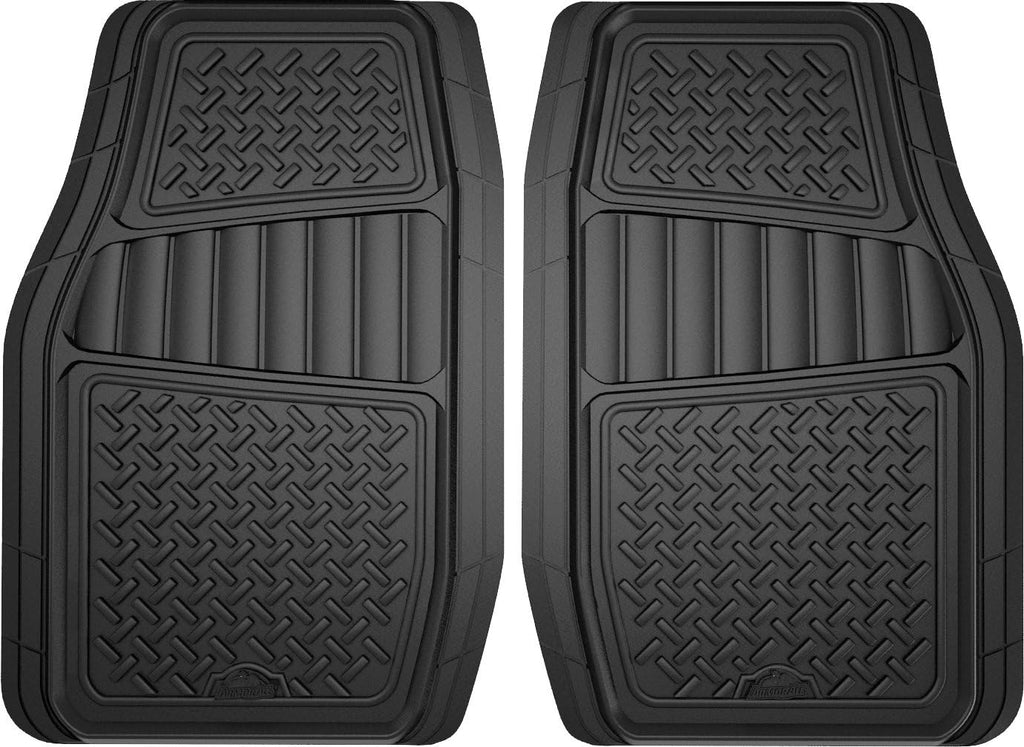 4-Piece Black Rubber All-Season Trim-to-Fit Floor Mats N816