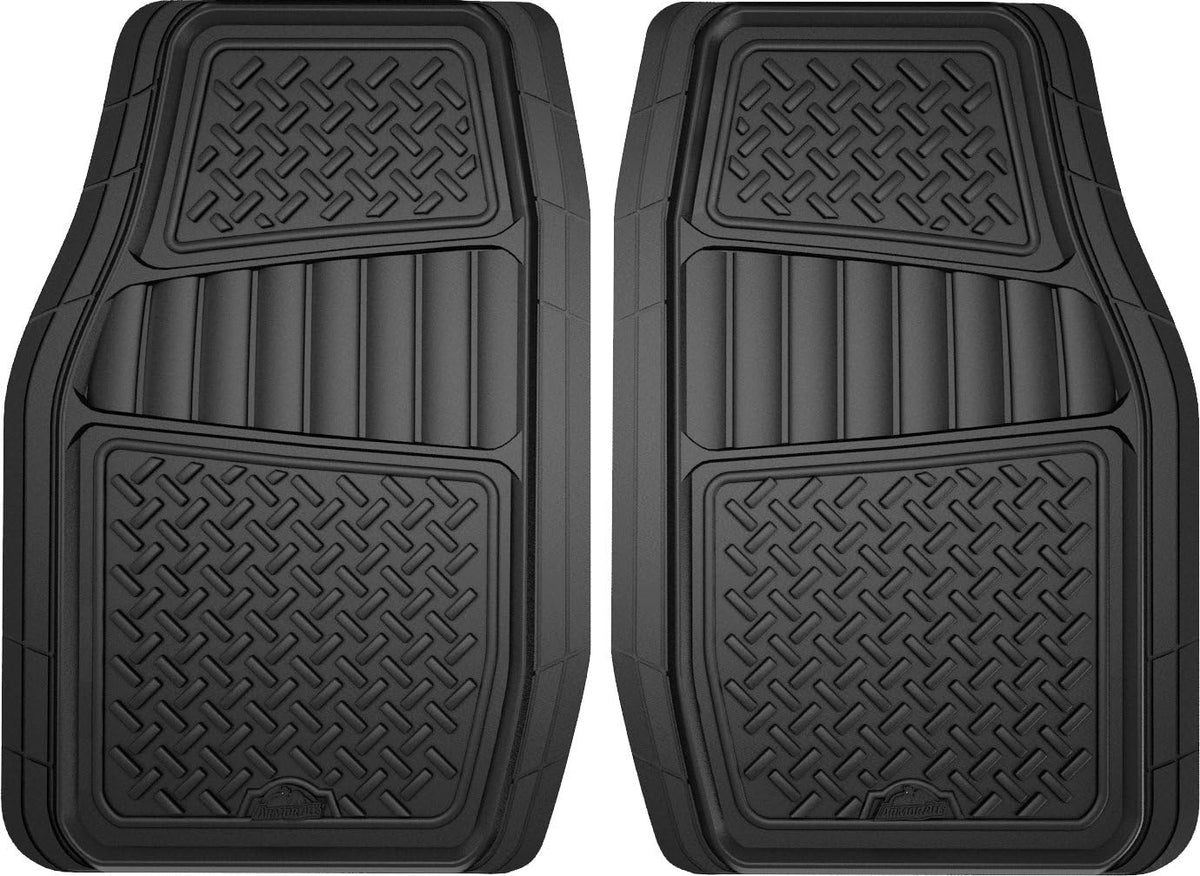 4-Piece Black Rubber All-Season Trim-to-Fit Floor Mats N816