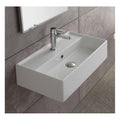 White Ceramic Wall Mounted Vessel Sink Z177518