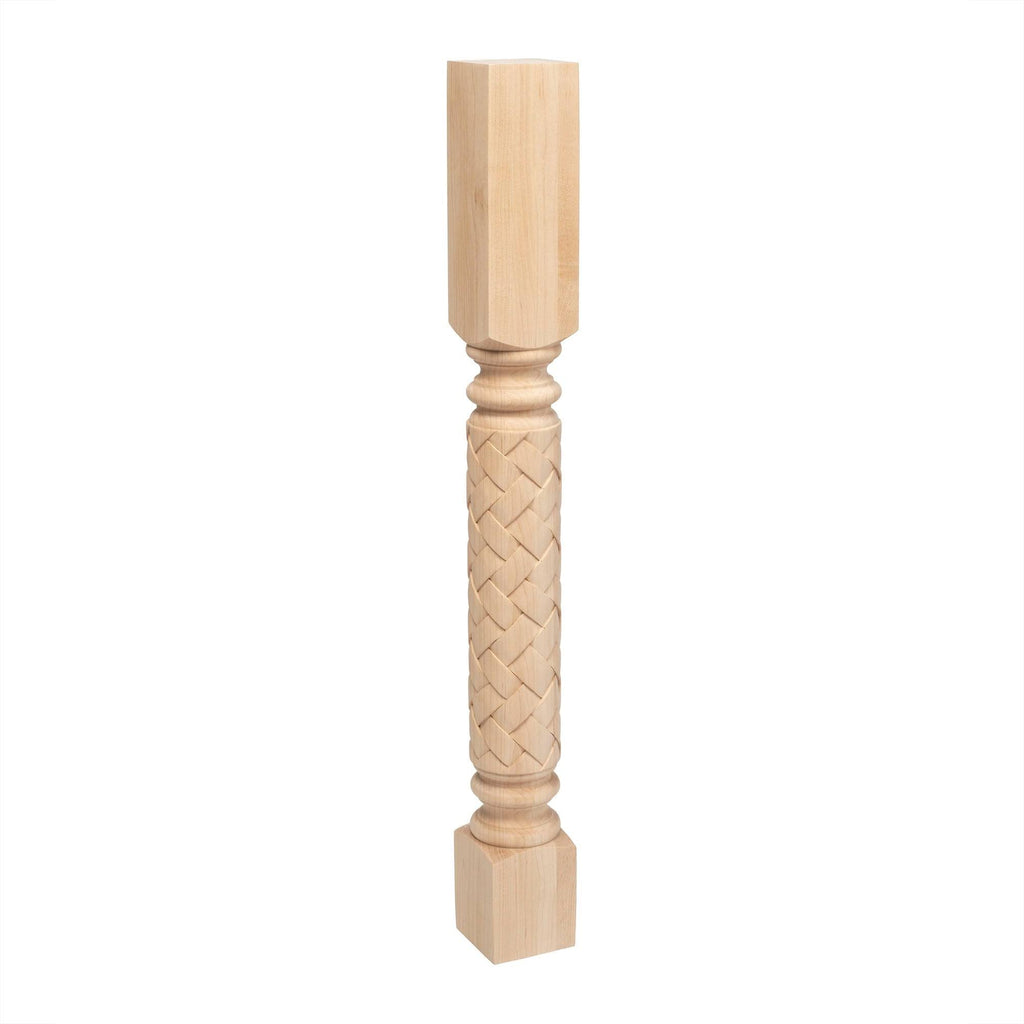 Unfinished Solid Hard Maple Kitchen Island Leg T30754