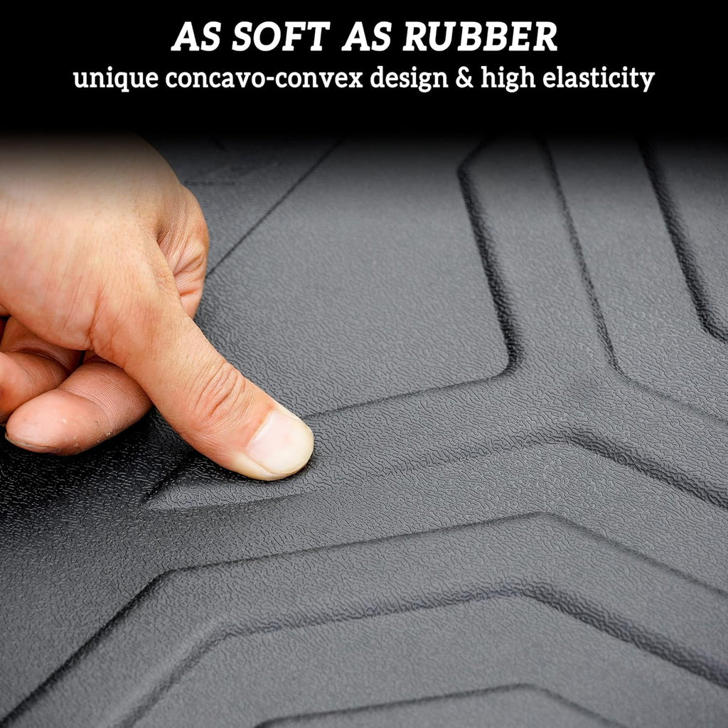 Black Front Rear 2 Row Floor Liner Set for Toyota Tacoma Double Cab 2018-2021 Q608065