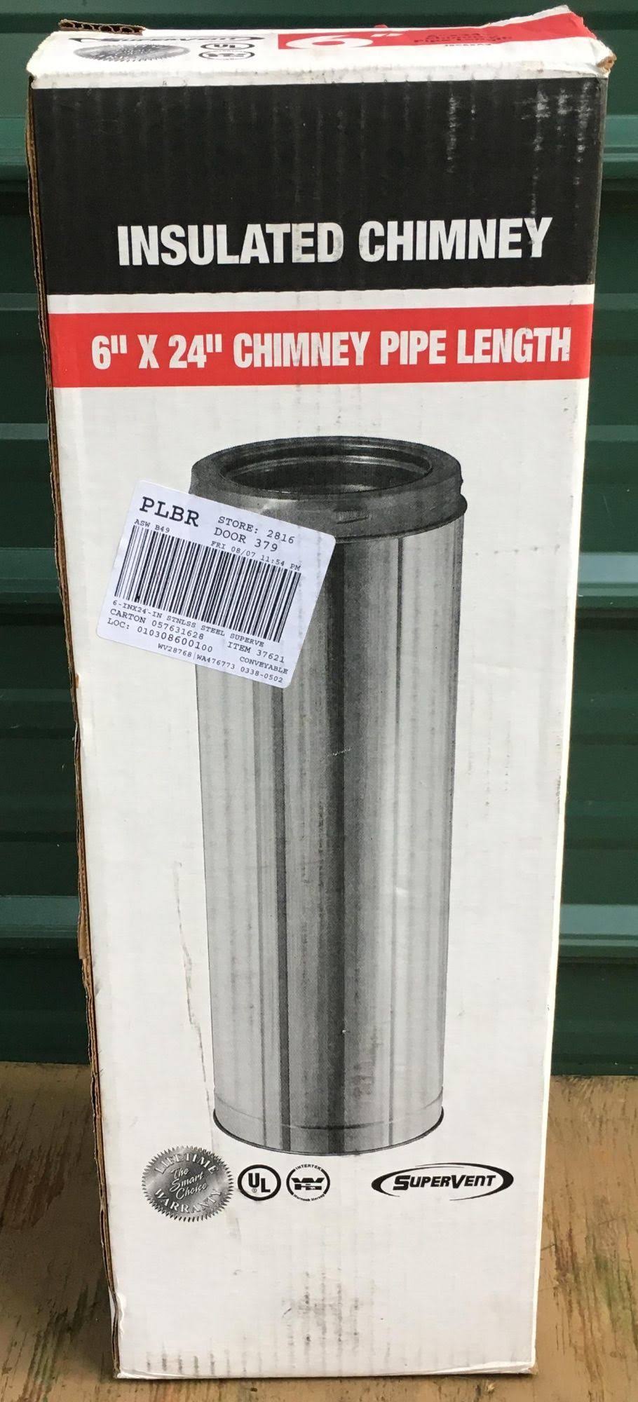6x22 x 24x22 Stainless Steel Insulated Stove Chimney Pipe T93720