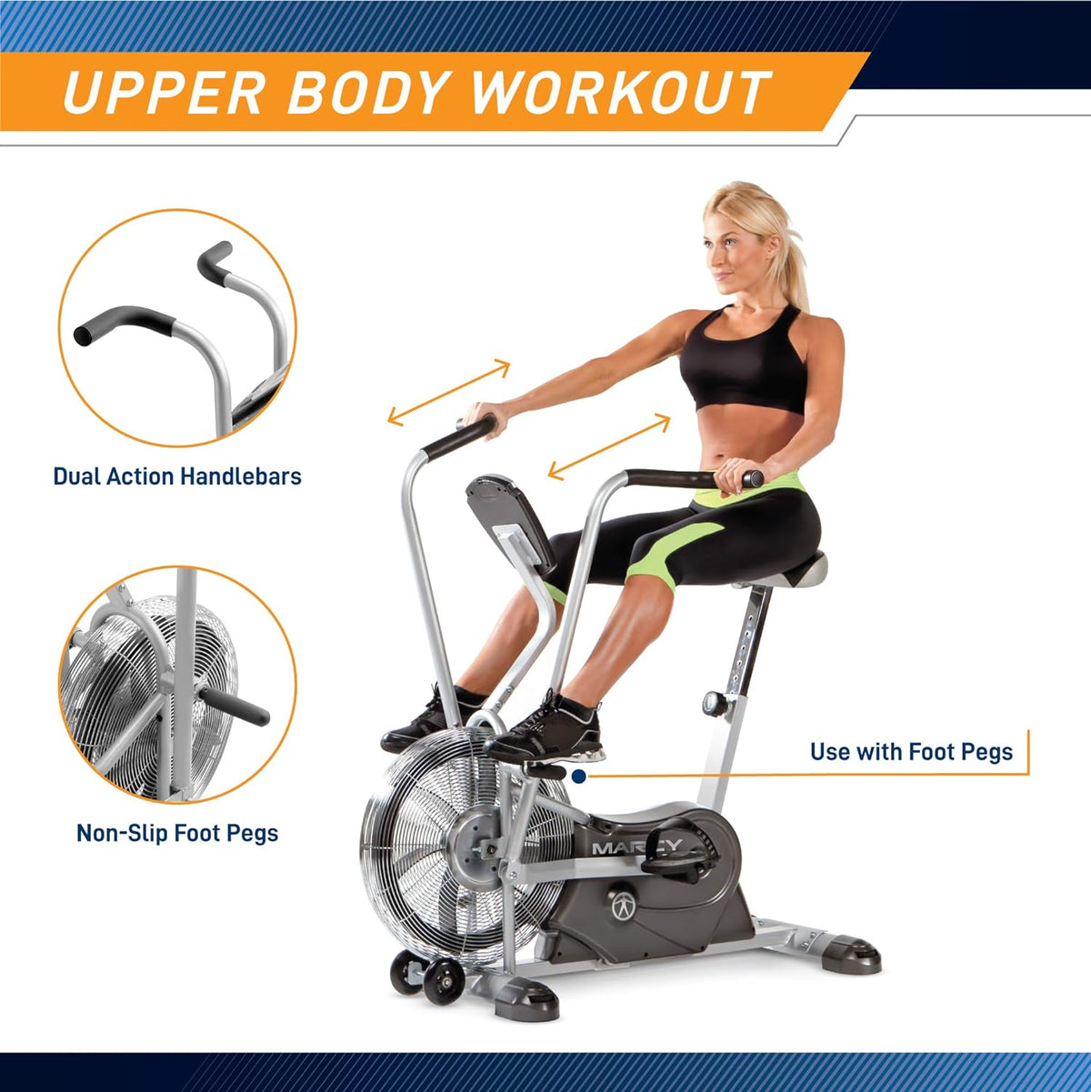 Black Upright Fan Bike D93465