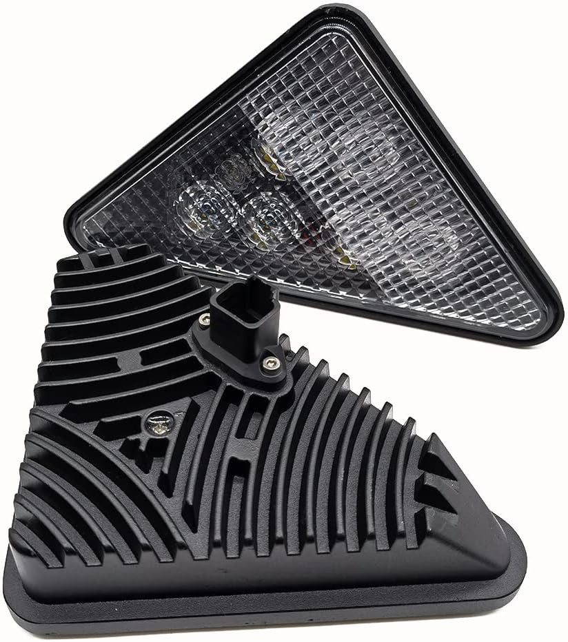 LED Headlight Assembly Kit, Triangle LED Work Light, 12V 30W Flood, Pack of 2 O113